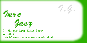 imre gasz business card